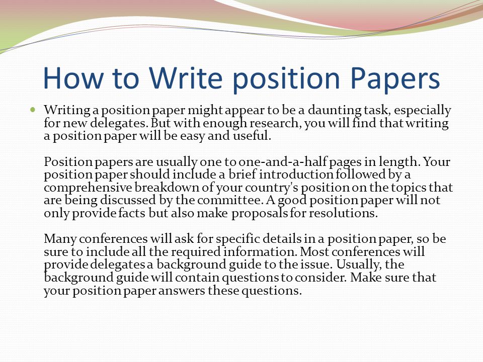 How to write a research report mun